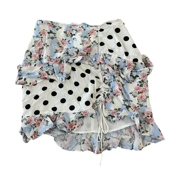 For Love & Lemons St Louis Mini Skirt Size Small - Picture 4 of 6